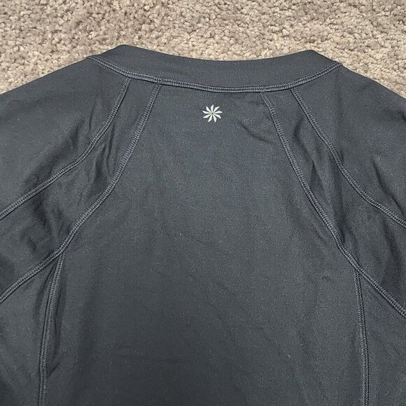 Athleta Black SUN SHIELD ONE PIECE RASHGUARD 1/2 zip Bodysuit XS - Picture 8 of 9